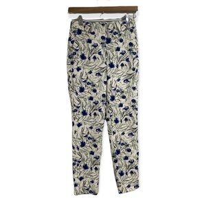 Zara floral pants NWT slim‎ tailored stretch summer trousers